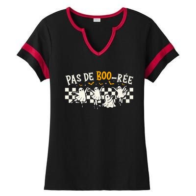 Pas De Boo RéE Ghost Ballet Dancer Halloween Dance Teacher Ladies Halftime Notch Neck Tee