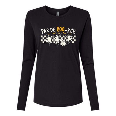 Pas De Boo RéE Ghost Ballet Dancer Halloween Dance Teacher Womens Cotton Relaxed Long Sleeve T-Shirt