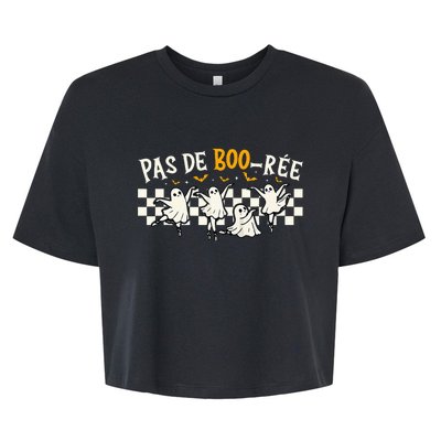 Pas De Boo RéE Ghost Ballet Dancer Halloween Dance Teacher Bella+Canvas Jersey Crop Tee