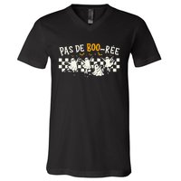 Pas De Boo RéE Ghost Ballet Dancer Halloween Dance Teacher V-Neck T-Shirt