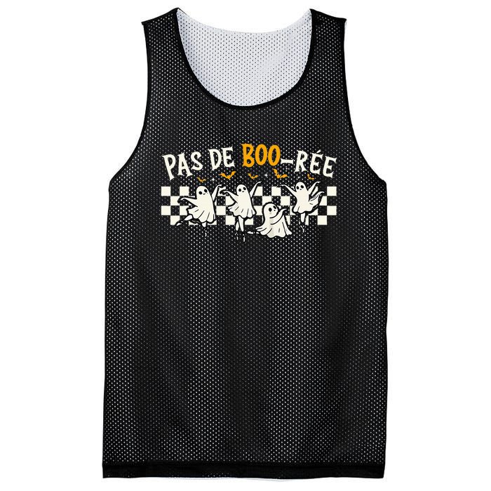 Pas De Boo RéE Ghost Ballet Dancer Halloween Dance Teacher Mesh Reversible Basketball Jersey Tank