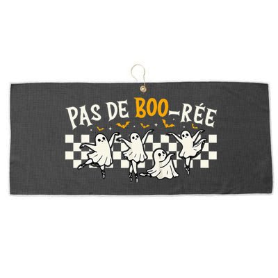 Pas De Boo RéE Ghost Ballet Dancer Halloween Dance Teacher Large Microfiber Waffle Golf Towel