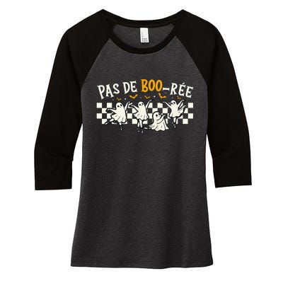 Pas De Boo RéE Ghost Ballet Dancer Halloween Dance Teacher Women's Tri-Blend 3/4-Sleeve Raglan Shirt