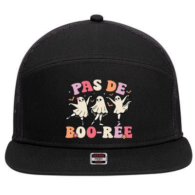 Pas De Boo RéE Ghost Ballet Dancer Halloween Dance Teacher 7 Panel Mesh Trucker Snapback Hat