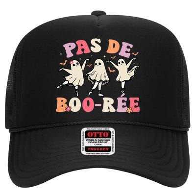 Pas De Boo RéE Ghost Ballet Dancer Halloween Dance Teacher High Crown Mesh Back Trucker Hat