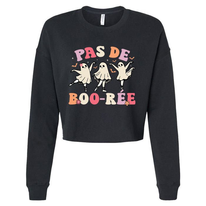 Pas De Boo RéE Ghost Ballet Dancer Halloween Dance Teacher Cropped Pullover Crew