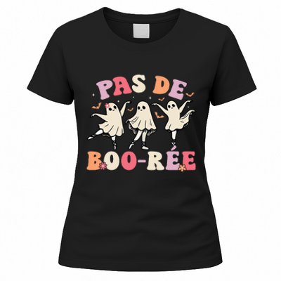 Pas De Boo RéE Ghost Ballet Dancer Halloween Dance Teacher Women's T-Shirt