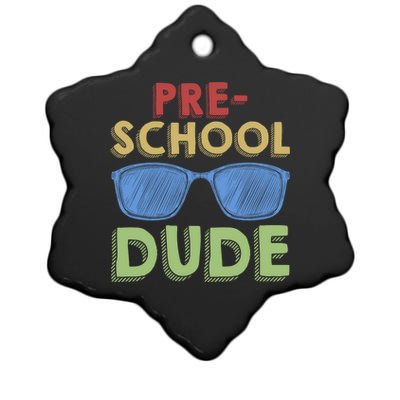 Preschool Dude Back To School First Day Of Preschool Meaningful Gift Ceramic Star Ornament