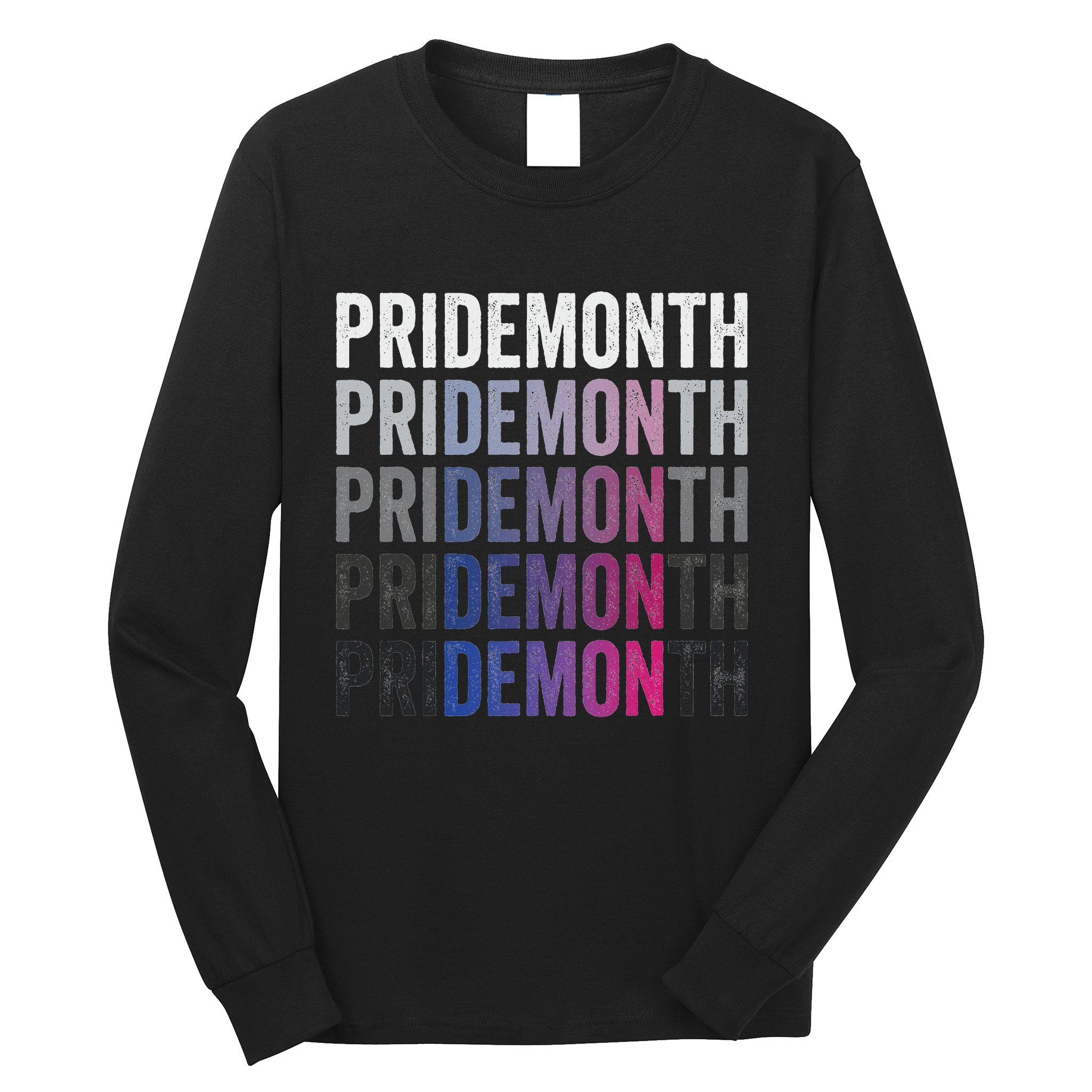 Pride Demon Bisexual Bi Pride Month Lgbtq Gay Lesbian Queer Long Sleeve Shirt