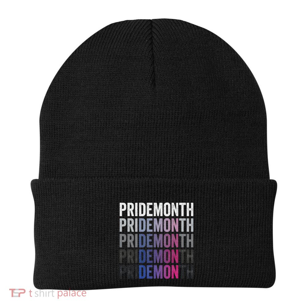 Pride Demon Bisexual Bi Pride Month Lgbtq Gay Lesbian Queer Beanie