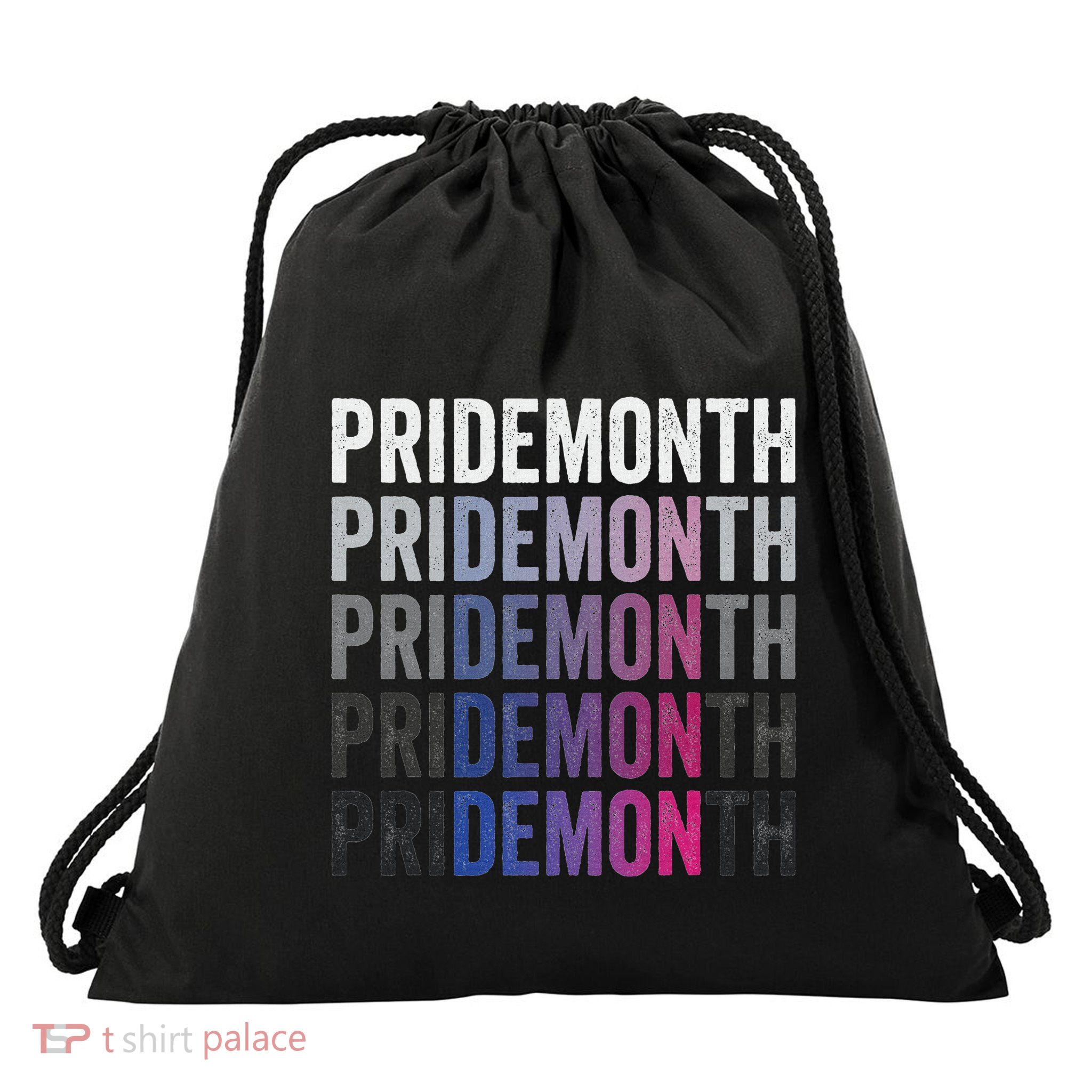 Pride Demon Bisexual Bi Pride Month Lgbtq Gay Lesbian Queer Drawstring Bag