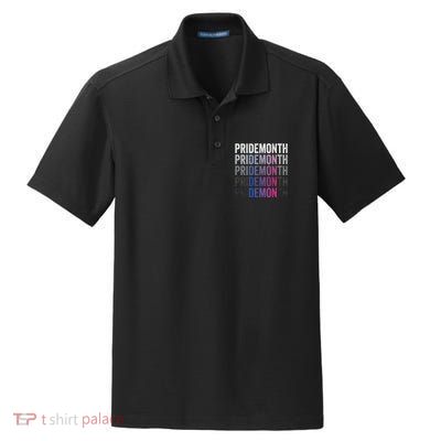 Pride Demon Bisexual Bi Pride Month Lgbtq Gay Lesbian Queer Dry Zone Grid Polo