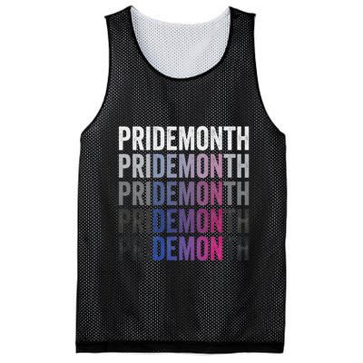 Pride Demon Bisexual Bi Pride Month Lgbtq Gay Lesbian Queer Mesh Reversible Basketball Jersey Tank
