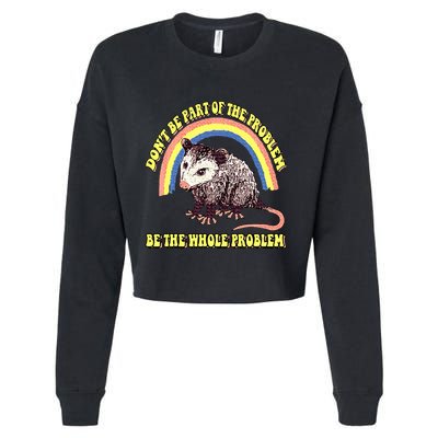 Possum DonT Be Part Of The Problem Be The Whole Problem Cropped Pullover Crew