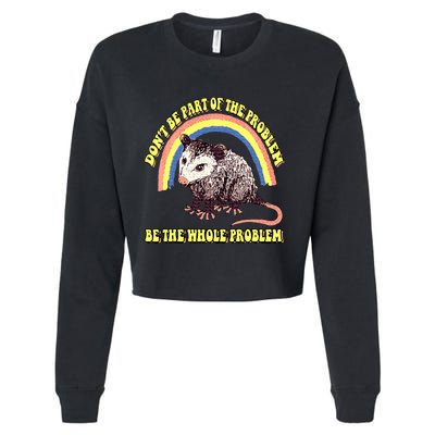 Possum DonT Be Part Of The Problem Be The Whole Problem Cropped Pullover Crew