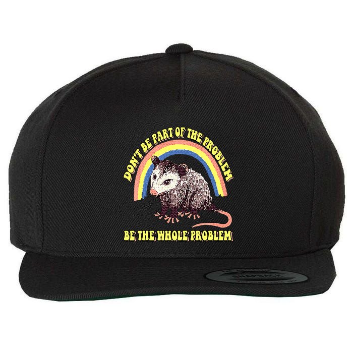 Possum DonT Be Part Of The Problem Be The Whole Problem Wool Snapback Cap