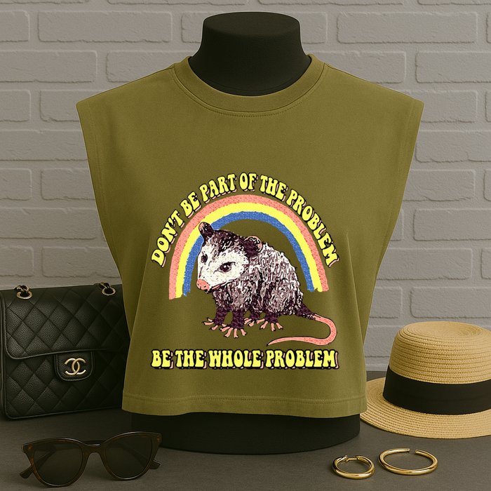 Possum DonT Be Part Of The Problem Be The Whole Problem Garment-Dyed Women's Muscle Tee