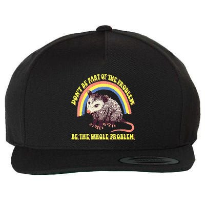 Possum DonT Be Part Of The Problem Be The Whole Problem Wool Snapback Cap