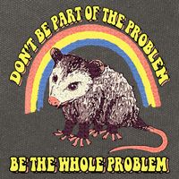 Possum DonT Be Part Of The Problem Be The Whole Problem Cotton Canvas Backpack