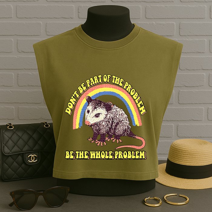 Possum DonT Be Part Of The Problem Be The Whole Problem Garment-Dyed Women's Muscle Tee