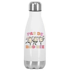 Pas De BooréE Ghost Ballet Dancer Halloween Dance Teacher Stainless Steel Insulated Water Bottle