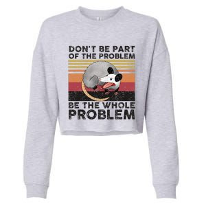 Possum Don't Be Part Of The Problem Be The Whole Problem Cropped Pullover Crew