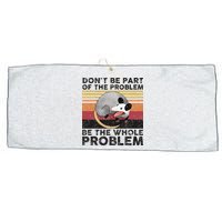 Possum Don't Be Part Of The Problem Be The Whole Problem Large Microfiber Waffle Golf Towel