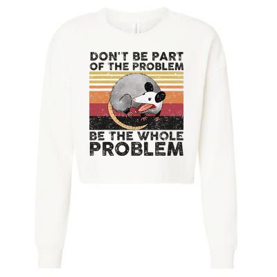 Possum Don't Be Part Of The Problem Be The Whole Problem Cropped Pullover Crew