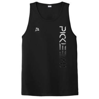 Pickleball Distressed Black White Gradient PosiCharge Competitor Tank