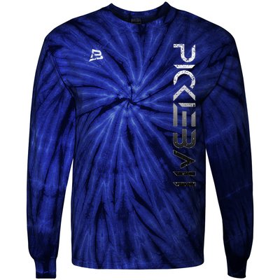 Pickleball Distressed Black White Gradient Tie-Dye Long Sleeve Shirt