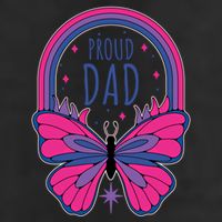 Proud Dad Bi Bisexual Pride Gift 7 Panel Mesh Trucker Snapback Hat
