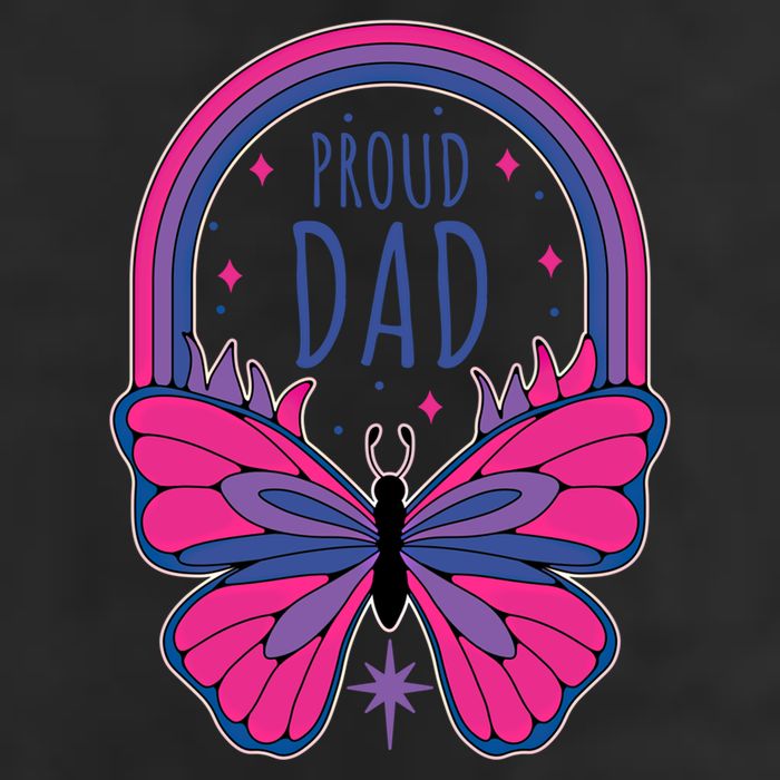 Proud Dad Bi Bisexual Pride Gift 7 Panel Mesh Trucker Snapback Hat