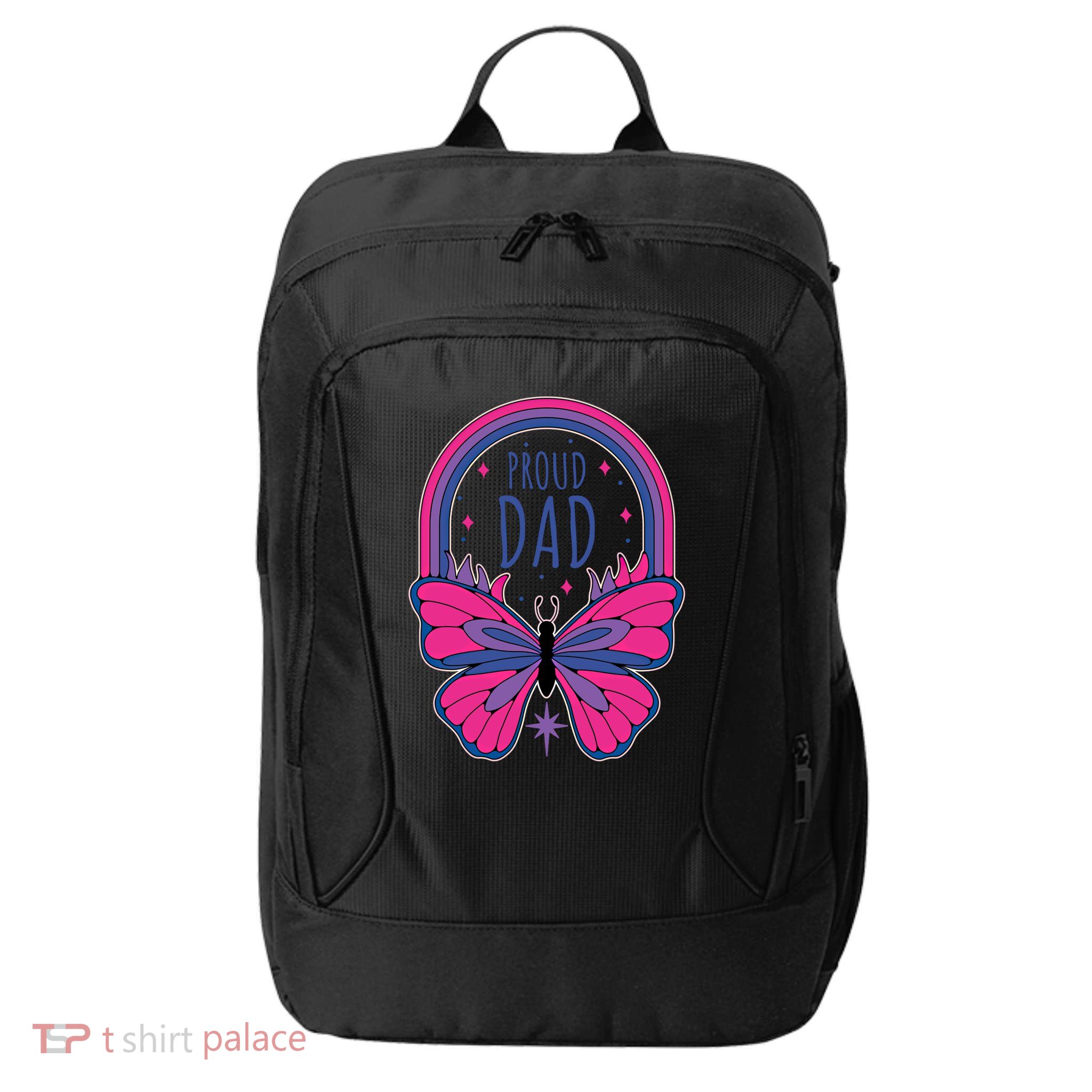 Proud Dad Bi Bisexual Pride Gift City Backpack