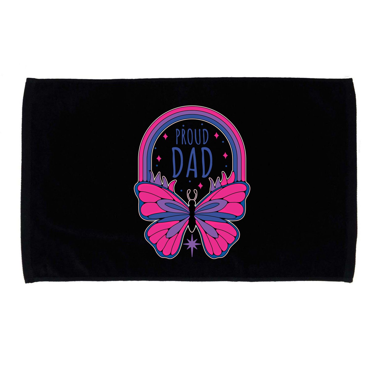 Proud Dad Bi Bisexual Pride Gift Microfiber Hand Towel