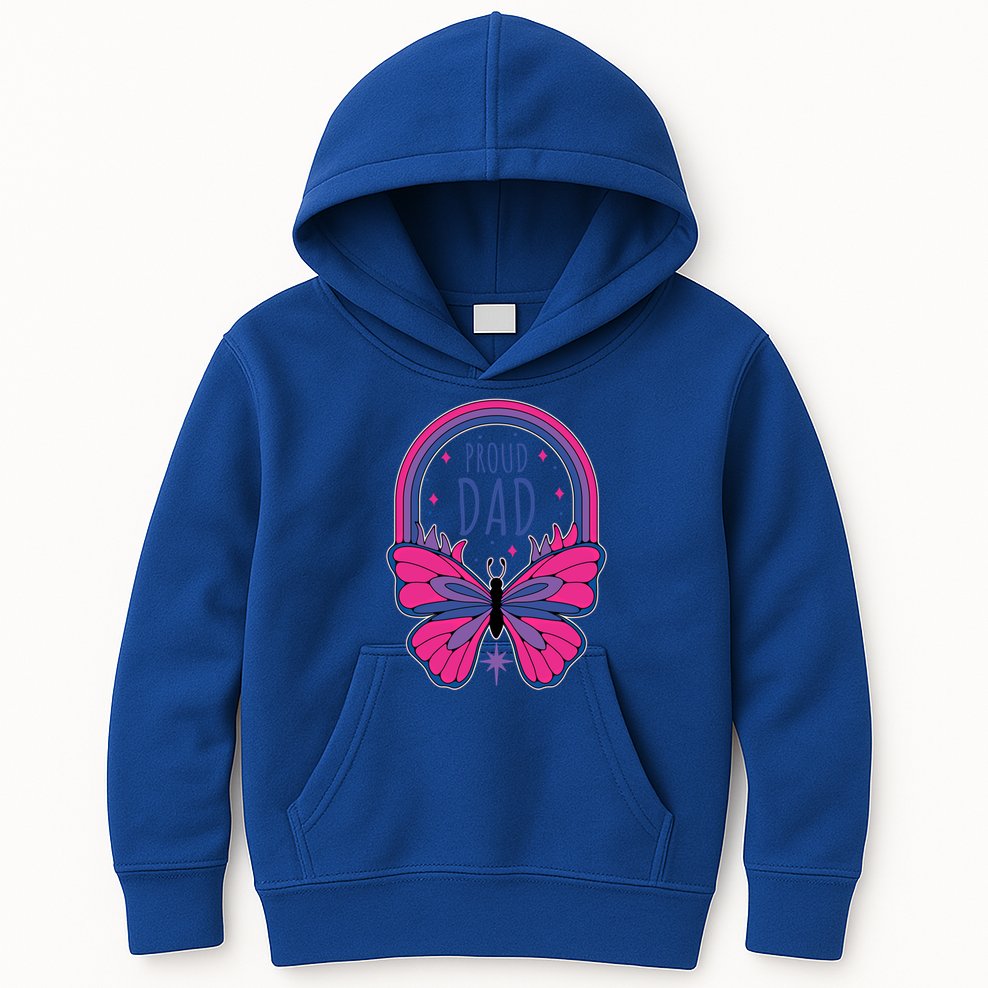 Proud Dad Bi Bisexual Pride Gift Kids Hoodie