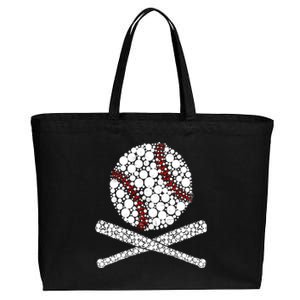 Polka Dot Baseball Player Dot Day Funny Baseball Gift Cotton Canvas Jumbo Tote