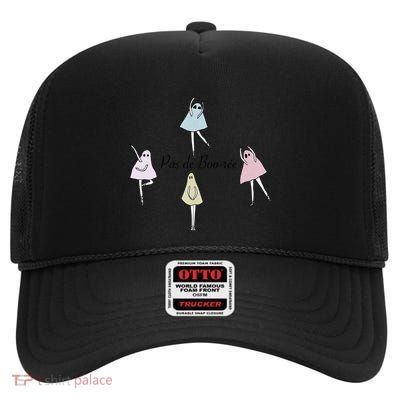 Pas De BooréE Ballet Dancer Spooky Halloween Dance Teacher Cool Gift High Crown Mesh Back Trucker Hat