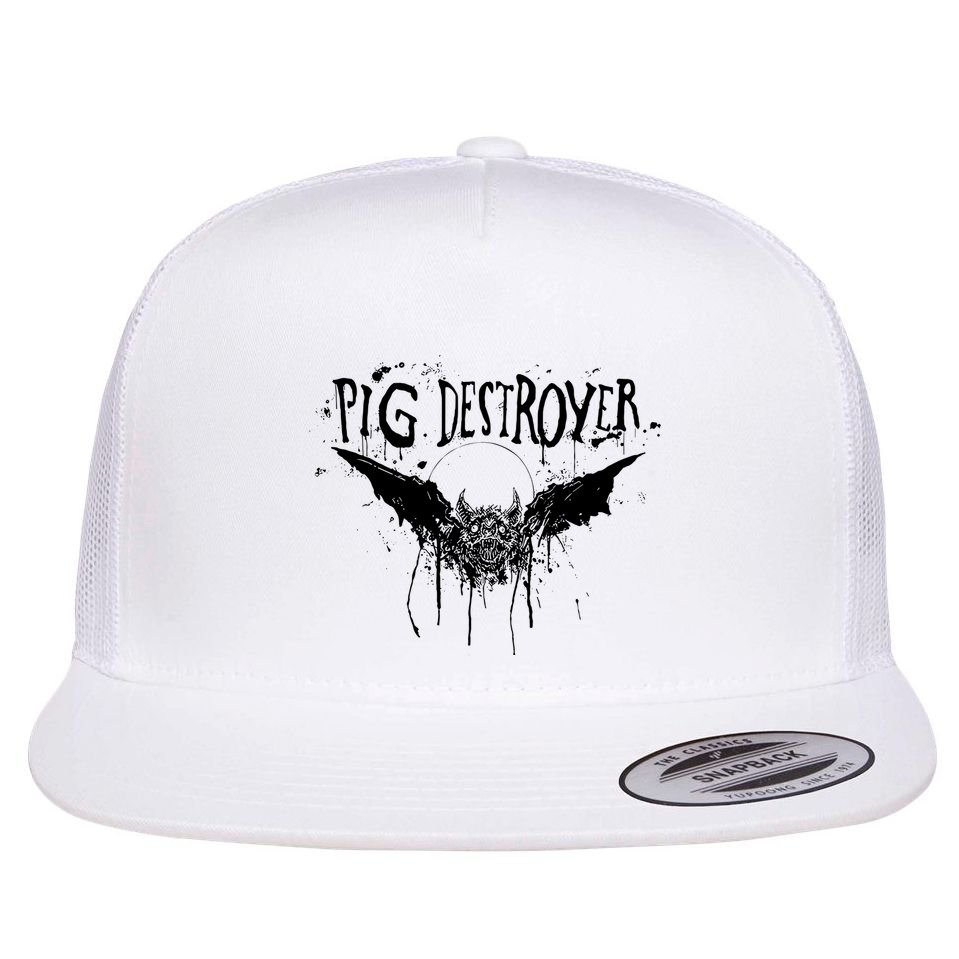 Pig Destroyer Bat Flat Bill Trucker Hat