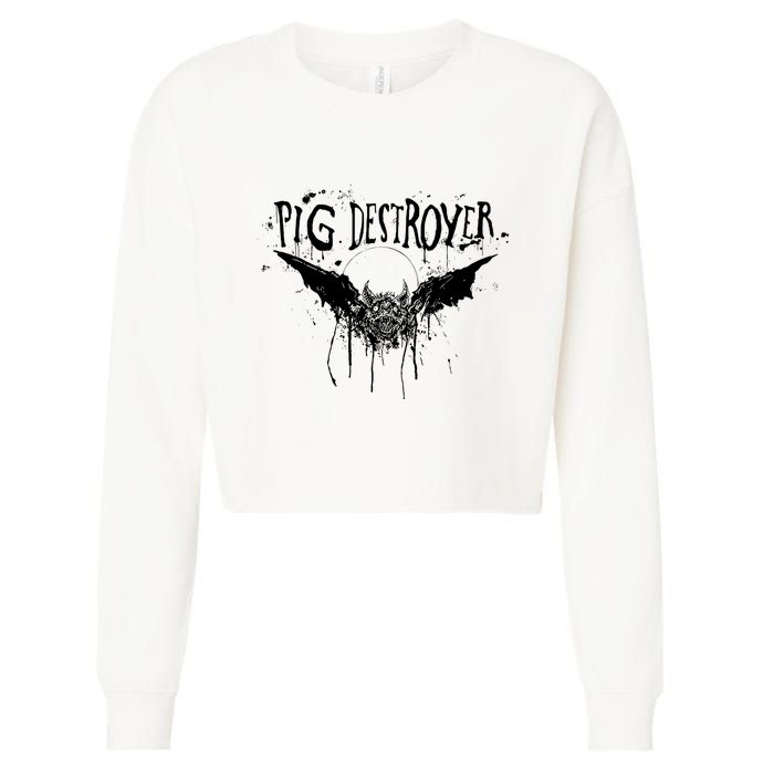 Pig Destroyer Bat Cropped Pullover Crew