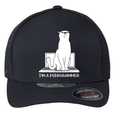 Programming Developer Coding Cat Programmer Flexfit Unipanel Trucker Cap