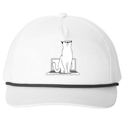 Programming Developer Coding Cat Programmer Snapback Five-Panel Rope Hat