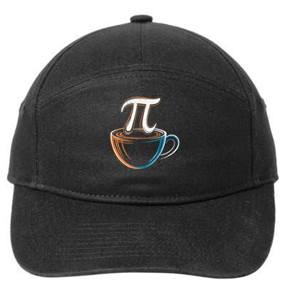 Pi Day Coffee Pi Symbol For Math Teacher _ Cute Pi Day 7-Panel Snapback Hat