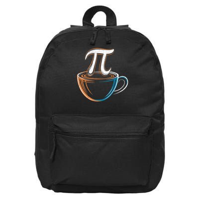 Pi Day Coffee Pi Symbol For Math Teacher _ Cute Pi Day 16 in Basic Backpack