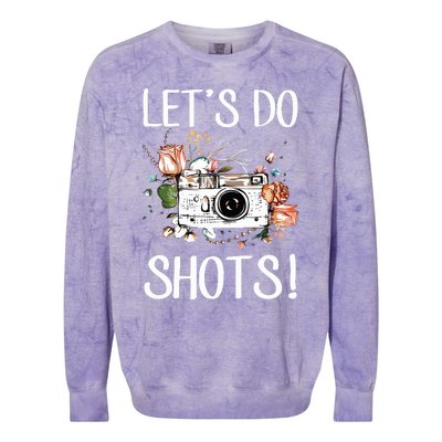 Photographers Dress Camera Wedding Photography Lets Do Shots Colorblast Crewneck Sweatshirt