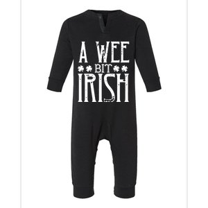 Patricks Day Costume Gift A Little Irish Cool Gift Infant Fleece One Piece