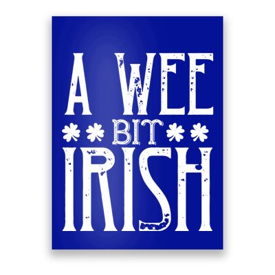 Patricks Day Costume Gift A Little Irish Cool Gift Poster