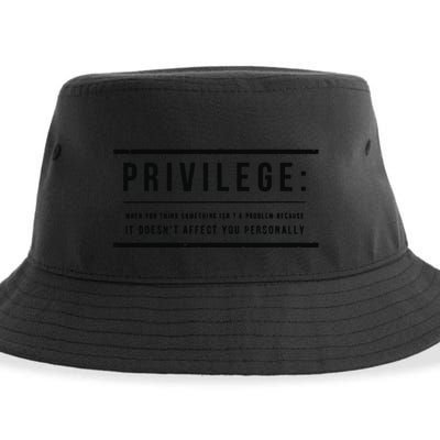Privilege Definition Civil Rights Equality Sustainable Bucket Hat