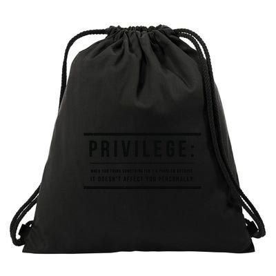 Privilege Definition Civil Rights Equality Drawstring Bag