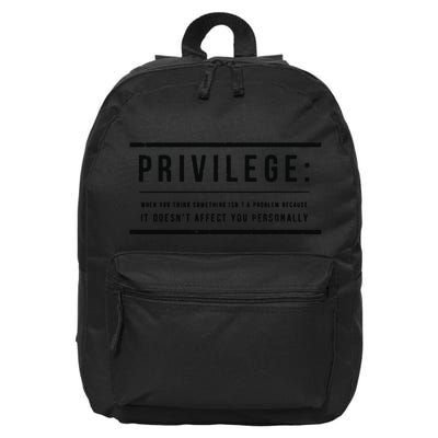 Privilege Definition Civil Rights Equality 16 in Basic Backpack