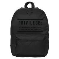 Privilege Definition Civil Rights Equality 16 in Basic Backpack
